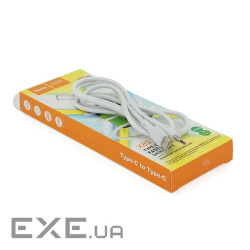Кабель Hoco X83, Type-C-Type-C, 3A, White, довжина 1м , BOX (Hoco X83W-TcTc)