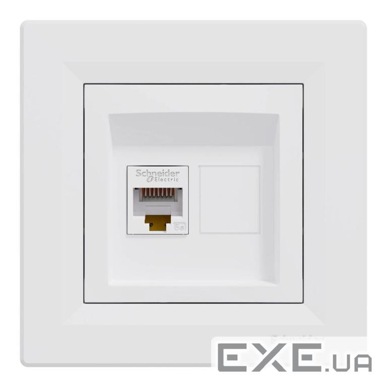 Розетка комп'ютерна одинарна Schneider Electric Asfora EPH4300121 RJ45 кат.5е UTP
