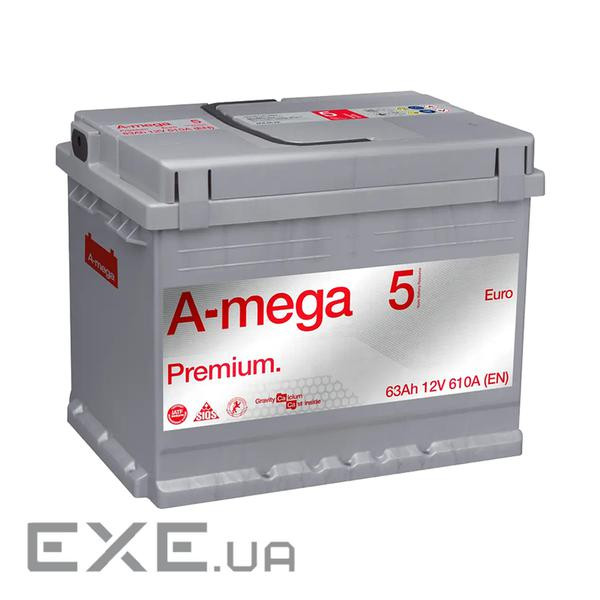Акумулятор авто Мегатекс A-mega Premium (M5) 6СТ-63-А3 (прав) euro ТХП 610 (25334)
