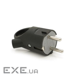 Вилка із заземленням кутова з кільцем, 16A 250V, A112B, Black, Q35 (NX1106) , 16A 250V, A112B, Black, Q35 (NX1106)