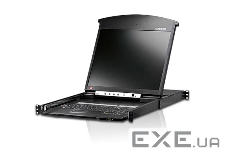 16-портовий Cat 5e KVM комутатор Dual Rail з 17" LCD екраном , 19" (KL1516AM-AXA-RG)