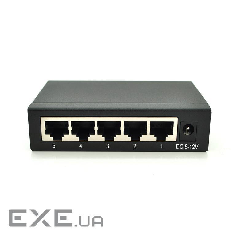 Комутатор Dinkia DS-1005P 5 портів Ethernet 10 / 100 Мбіт / сек, без БЖ, BOX , BOX