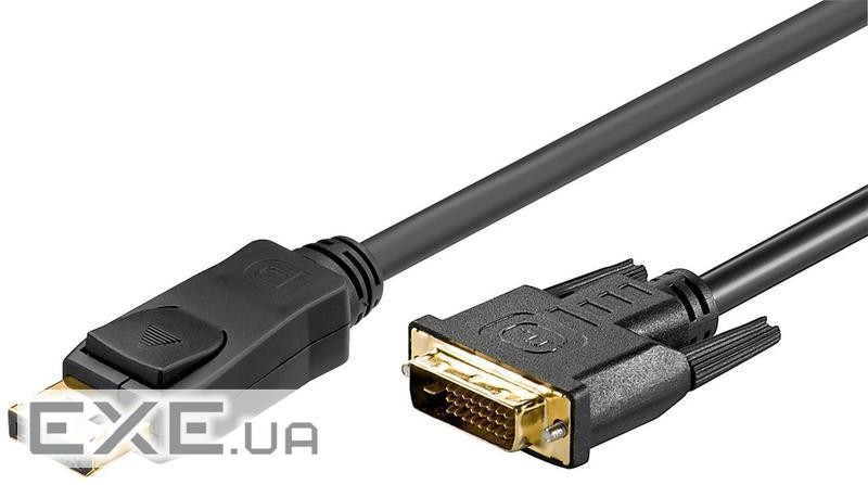Кабель монітора-адаптер DisplayPort-DVI M/M (DVI-екран) 5.0m,v1.2 4K@30Hz 24+1 Gold Cu, (75.05.1963) ) 5.0m,v1.2 4K@30Hz