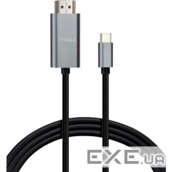 Кабель VINGA USB-C-HDMI v1.4 1.5м Black (VCPVCCH1415)