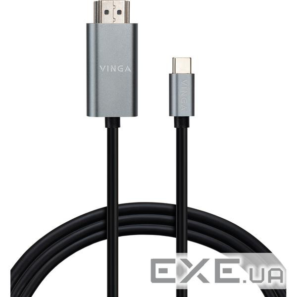 Кабель VINGA USB-C-HDMI v1.4 1.5м Black (VCPVCCH1415)