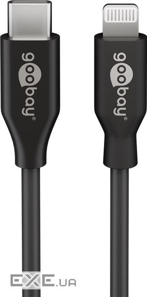 Кабель пристроїв USB Type-C-Lightning M/M 1.0m,(USB2.0) MFi 8pin Silver 87W,чорний (75.03.9445-1) (75.03.9445-1)