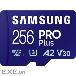 Карта пам"яті Samsung 256GB microSDXC class 10 UHS-I U3 V30 Pro Plus (MB-MD256SB/WW)
