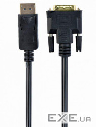Кабель мультимедійний DisplayPort M to DVI M 1.0m 24+1pin Cablexpert (CC-DPM-DVIM-1M)
