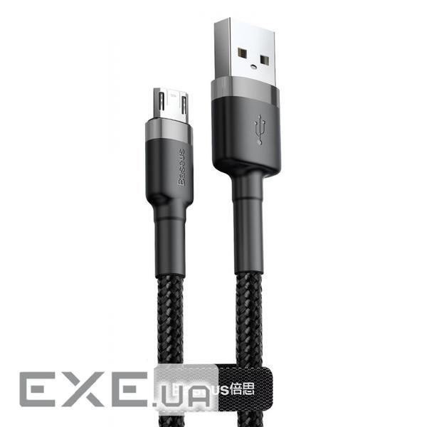 Дата кабель USB 2.0 AM to Micro 5P 3.0m 2A Gray-Black Baseus (CAMKLF-HG1)