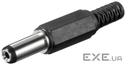 Конектор FreeEnd-Jack DC,5.5x2.1x145mm конектор прямий,чорний (75.01.1121-1)