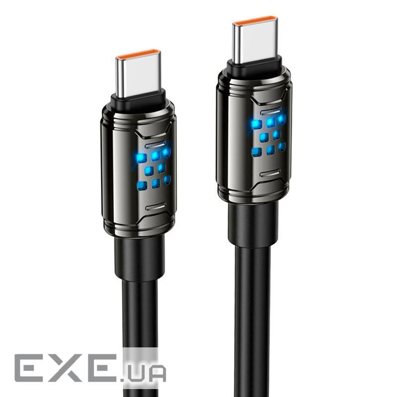 Кабель Hoco U143, Type-C-Type-C, 27W, довжина 1.2м, Black, BOX (Hoco U143TTB)