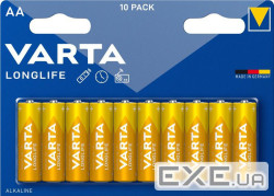 Батарейка Varta Longlife лужна AA блістер, 10 шт (04106101761)