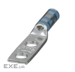 Наконечник з двома отворами 1/4", для кабелю #6 AWG , прямий (50шт/пак) (LCD6-14A-L)