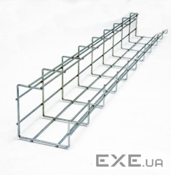 Лоток сітчастий WBG 100х100мм, дріт D4 мм, цинк білий, 2,5м (CMS-WBG4-100100Z)