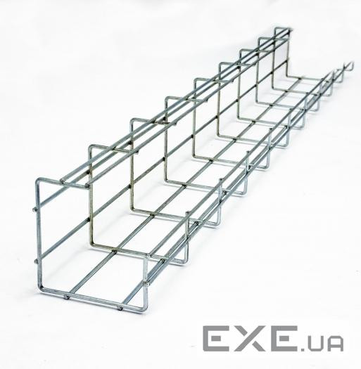 Лоток сітчастий WBG 100х100мм, дріт D4 мм, цинк білий, 2,5м (CMS-WBG4-100100Z)