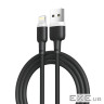 Дата кабель USB 2.0 AM to Lightning 1.0m 2.1A silicone black XO (NB208-L-1-BK)