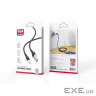 Дата кабель USB 2.0 AM to Lightning 1.0m 2.1A silicone black XO (NB208-L-1-BK)