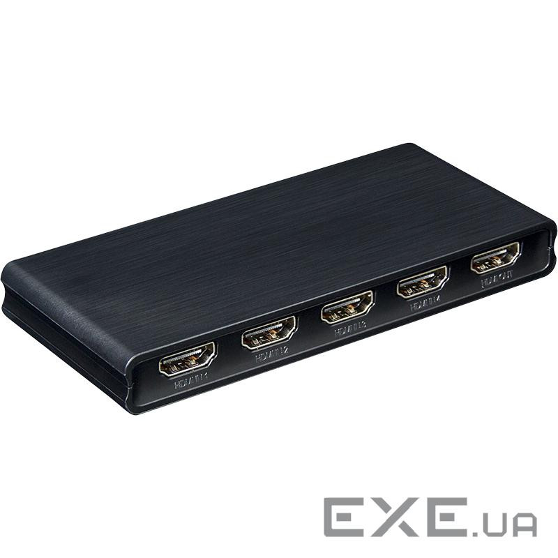 Комутатор PowerPlant HDMI 2.0 4х1 з ІЧ-пультом дистанційного керування (HDSW4X1) (CA915958)