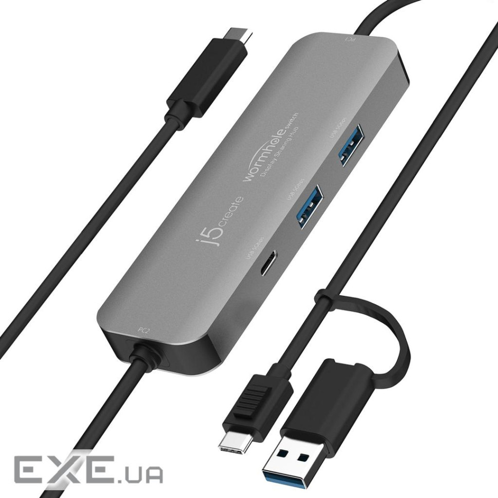 Багатопортовий мультиадаптер Wormhole Switch J5create JCH462-N