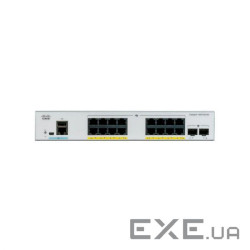 Комутатор Catalyst 1000 16port GE, Full POE, 2x1G SFP (C1000-16FP-2G-L)