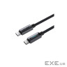 Дата кабель USB-C to USB-C 1.2m 60W nylon black Acefast (6974316284475)