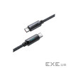 Дата кабель USB-C to USB-C 1.2m 60W nylon black Acefast (6974316284475)
