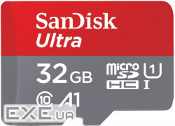 Карта пам'яті SanDisk 32GB microSDHC class 10 UHS-I A1 Ultra (SDSQUA4-032G-GN6MN)