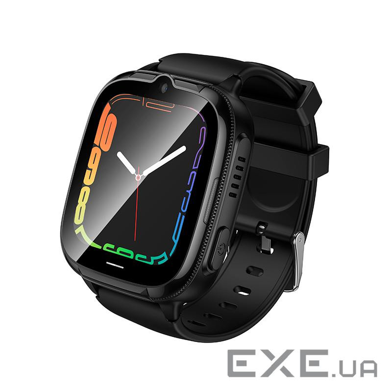 Дитячий смарт годинник Hoco Y106, 4G, GPS, Wi-Fi, HD камера, 1.83" HD-дисп (Hoco Y106 / Bk)