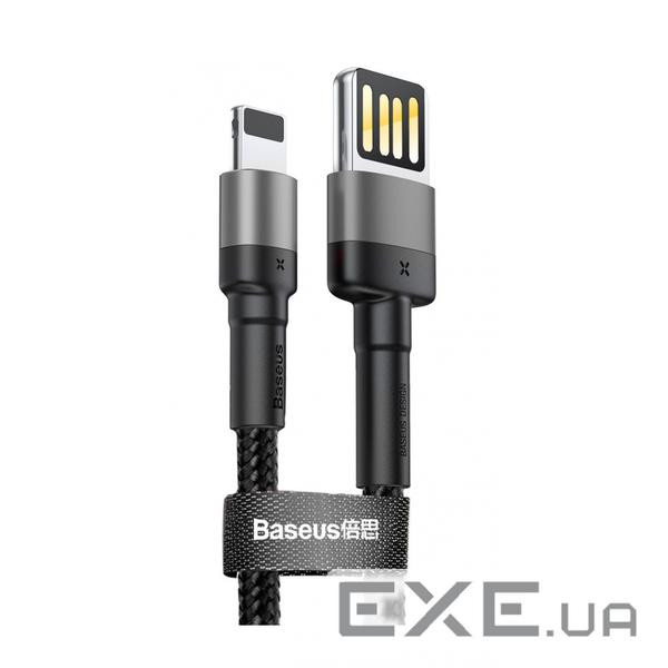 Дата кабель USB 2.0 AM to Lightning 1.0m 2.4A Cafule Special Edition Black-Grey Baseus (CALKLF-GG1)
