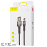 Дата кабель USB 2.0 AM to Lightning 1.0m 2.4A Cafule Special Edition Black-Grey Baseus (CALKLF-GG1)