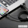 Дата кабель USB 2.0 AM to Lightning 1.0m 2.4A Cafule Special Edition Black-Grey Baseus (CALKLF-GG1)