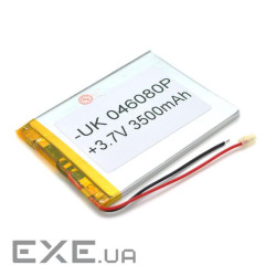 Літій-полімерний акумулятор 4*60*80mm (Li-ion 3.7В 3500мА&middot,год) (406080) ) (406080)