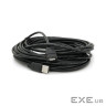 Дата кабель USB 2.0 AM/AF 10.0m ferrite black Voltronic (YT-AM/AF-10BL) (YT-AM / AF-10BL)