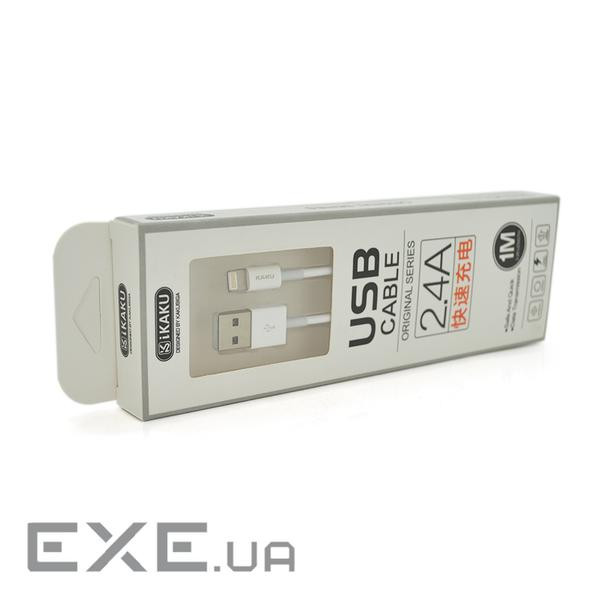 USB-кабель <-> Lightning, iKAKU Yuanzhuang, White, 1 м, 2.4A (Yuanzhuang 1м White)