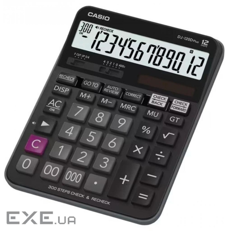 Калькулятор Casio DJ-120DPLUS, чорний (CALC-CAS-DJ-120DPLUS)
