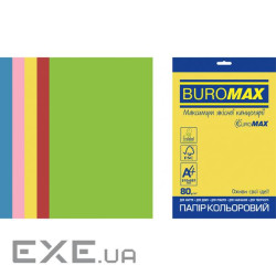 Папір Buromax А4, 80g, INTENSIVE, 5colors, 50sh, EUROMAX (BM.2721350E-99)