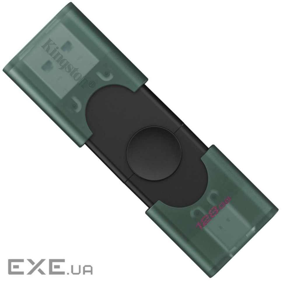 USB флеш накопичувач Kingston 128GB DataTraveler Duo USB 3.2 / Type-C Black/Green (DTDEG2/128GB)
