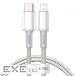 Кабель Baseus High Density Braided Type-C to Lightning PD 20W 1M Білий (CATLGD-02) (CATLGD-02 1м )