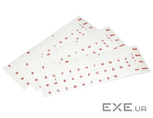 Микро-наклейка на клавиатуру Украинский d=6 мм (Наклейки на ноутбук прозорі) )