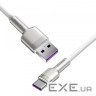 Дата кабель USB to USB-C 1.0m 6A 66W white Baseus (CAKF000102)