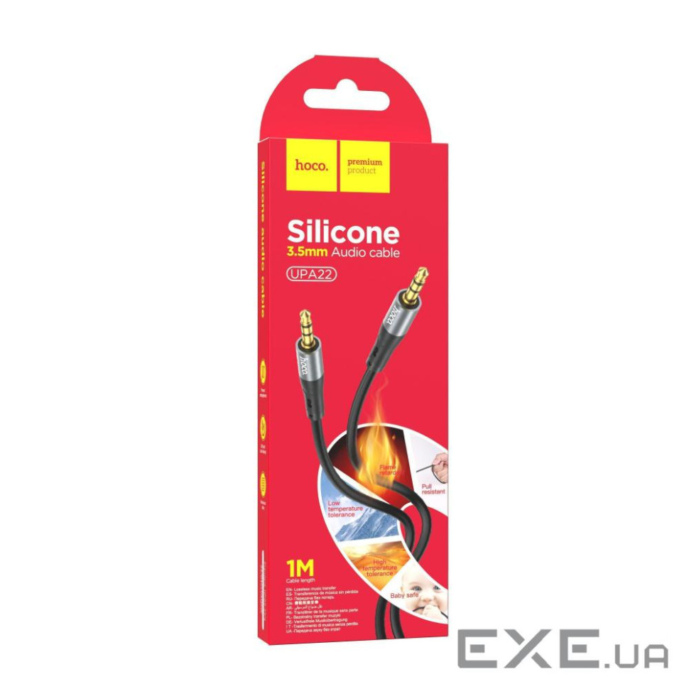 Кабель Hoco UPA22 AUX 3.5 to 3.5 (1m) black (39545)