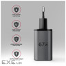 Зарядний пристрій AXAGON 1xUSB-C PD67W + 1xUSB QC4+ PPS display gray (ACU-PQ67D)