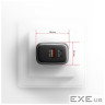 Зарядний пристрій AXAGON 1xUSB-C PD67W + 1xUSB QC4+ PPS display gray (ACU-PQ67D)