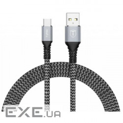 Дата кабель USB 2.0 AM to Type-C 1.0m Jagger T-C814 Grey T-Phox