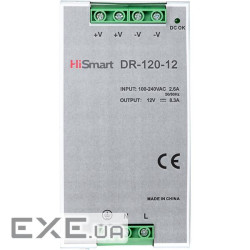 Блок живлення HiSmart 12V, 8.3A, 120W, DIN (DR-120-12)