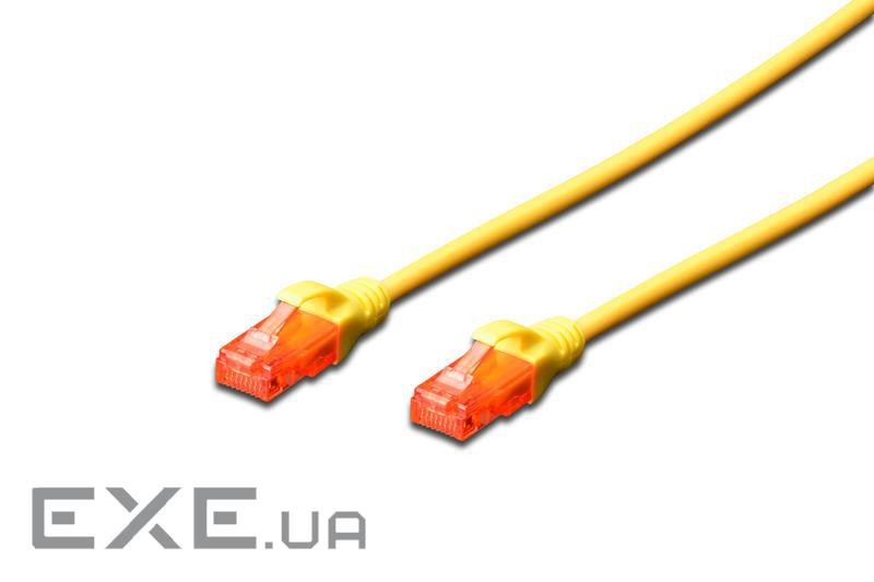 Патч-корд DIGITUS CAT 6 UTP, 3м, AWG 26/7, CCA, PVC, жовтий (DK-1612-030/Y)