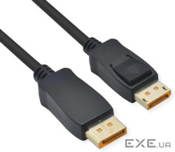 Кабель монітора-сигнальний DisplayPort M/M 2.0m,v2.1 16K@60Hz 80Gbps Certified,чорний (75.07.4761-1 (75.07.4761-1