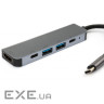 Порт-реплікатор VINGA Type-C to HDMI + 2 x USB-A + 2 x Type-C Aluminium (VCPHTC5AL)