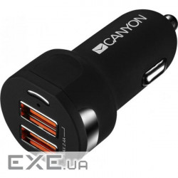Зарядное устройство Canyon Universal 2xUSB car adapter (CNE-CCA04B)