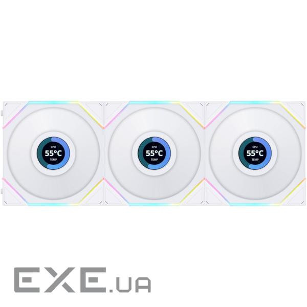 Комплект вентиляторів LIAN LI Uni Fan TL LCD 120 White 3-Pack (G99.12TLLCD3W.00)